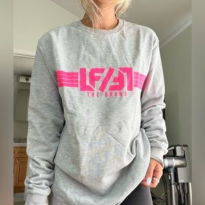 LF The Brand- Grey crew neck with Neon writing